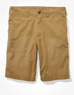 AE Flex 12" Longer Length Lived-In Khaki Short -Ae Shop 0135 7330 238 f