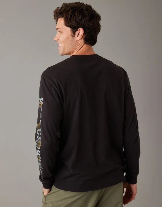 AE Super Soft Long-Sleeve Halloween Graphic T-Shirt 4 AE Super Soft Long-Sleeve Halloween Graphic T-Shirt - Image 2