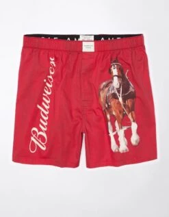 AEO Budweiser Plaid Stretch Boxer Short -Ae Shop 0220 3694 600 f