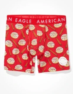 AEO Cinnamon Buns Scratch + Sniff 6" Classic Boxer Brief -Ae Shop 0235 3426 600 f