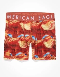 AEO Orange Burst 6" Flex Boxer Brief -Ae Shop 0236 3305 800 f