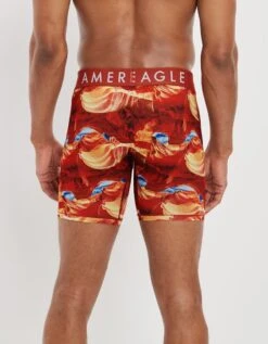 AEO Orange Burst 6" Flex Boxer Brief -Ae Shop 0236 3305 800 ob