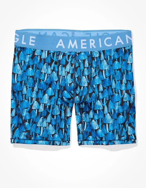 AEO Blue Mushrooms 6" Flex Boxer Brief 5 AEO Blue Mushrooms 6" Flex Boxer Brief - Image 3