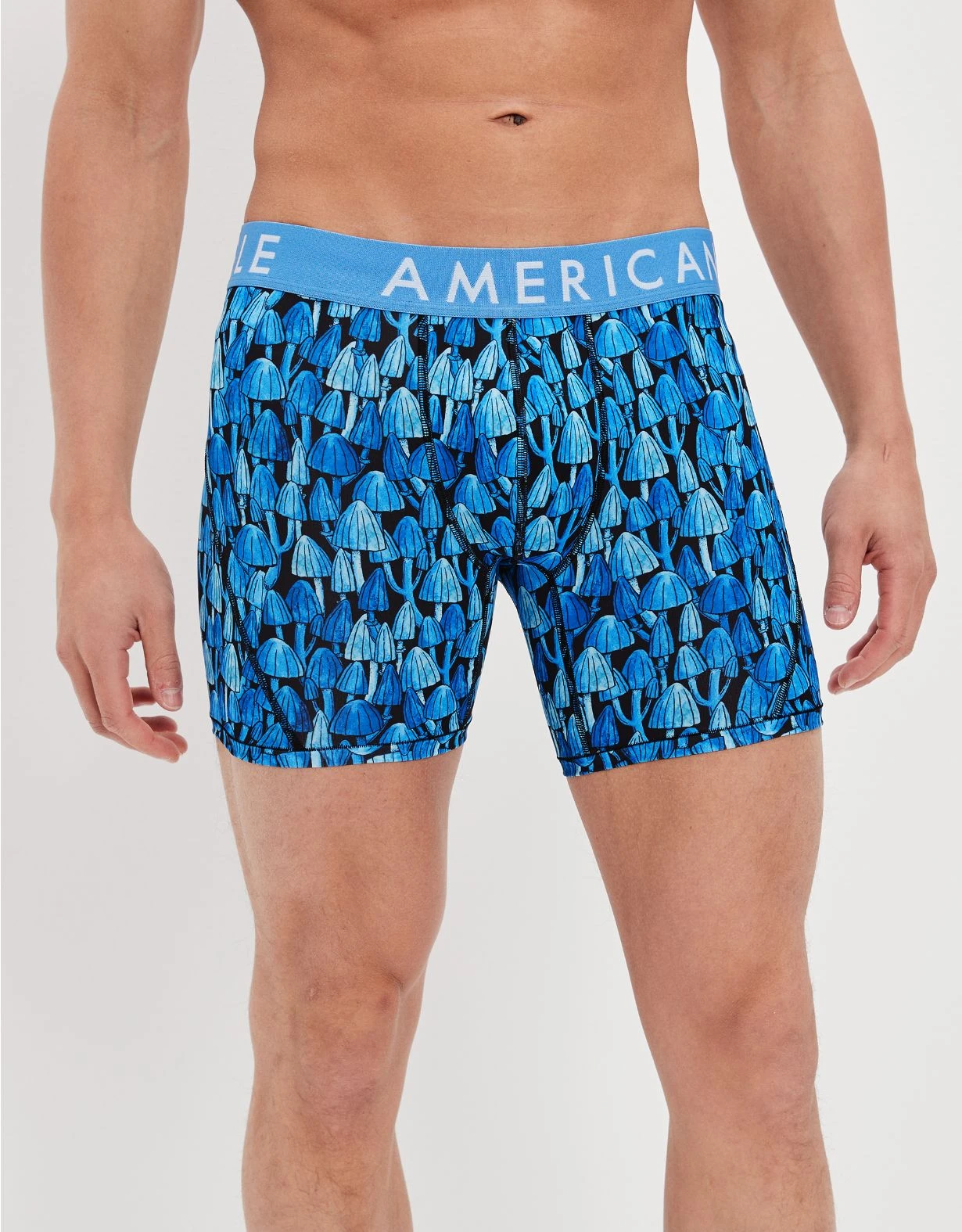 AEO Blue Mushrooms 6" Flex Boxer Brief 3 AEO Blue Mushrooms 6" Flex Boxer Brief