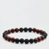 West Coast Jewelry Matte Onyx + Red Sandalwood Beaded Bracelet