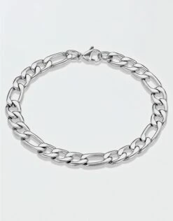 West Coast Jewelry Stainless Steel 8mm Figaro Chain Bracelet