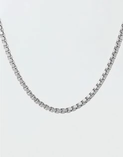 West Coast Jewelry Polished Stainless Steel Box Chain Necklace
