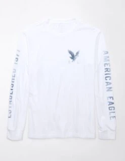 AE Super Soft Long-Sleeve Logo Graphic T-Shirt -Ae Shop 1182 3292 100 f