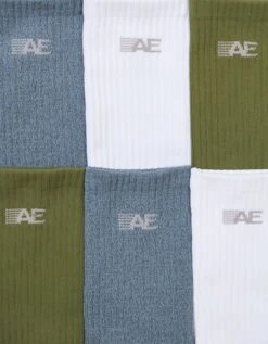 AE 24/7 Active Crew Sock 3-Pack -Ae Shop 2227 7349 309 b