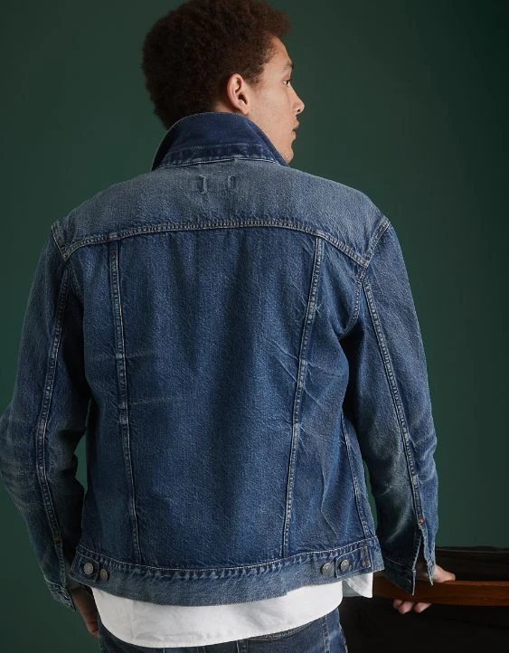 AE77 Premium Denim Trucker Jacket 4 AE77 Premium Denim Trucker Jacket - Image 2