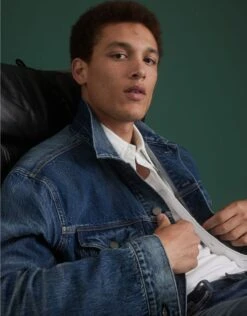 AE77 Premium Denim Trucker Jacket