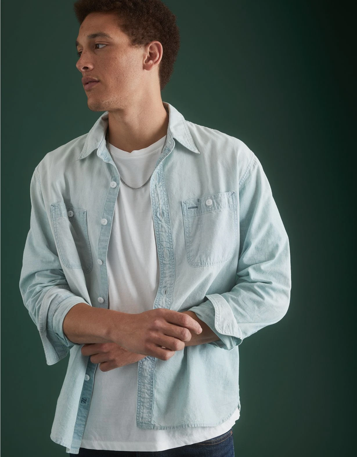 AE77 Premium Chambray Workshirt 3 AE77 Premium Chambray Workshirt